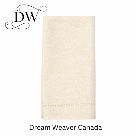 Cream Shimmer Fabric Napkins | Set of 4 - Picture 4 of 5